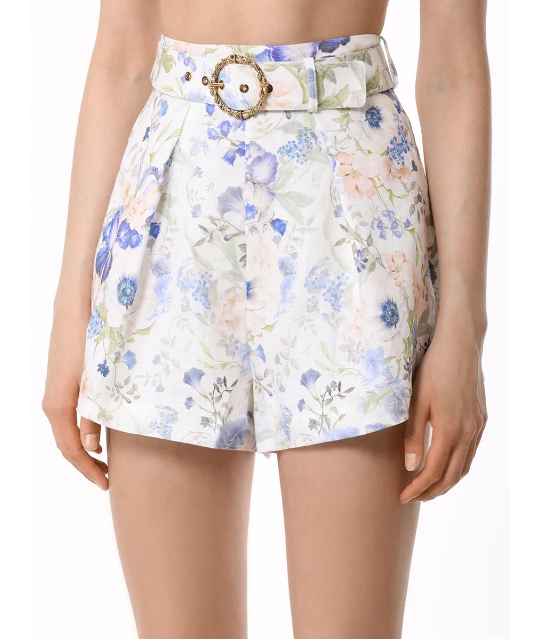 ZIMMERMANN Мульти льняные шорты, фото 4