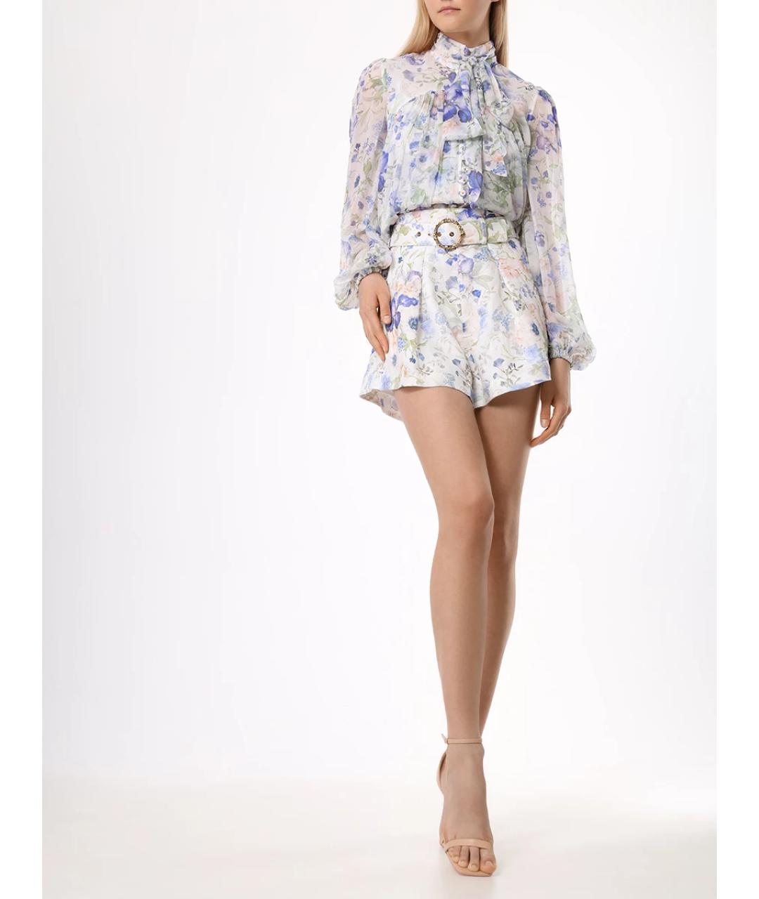 ZIMMERMANN Мульти льняные шорты, фото 2