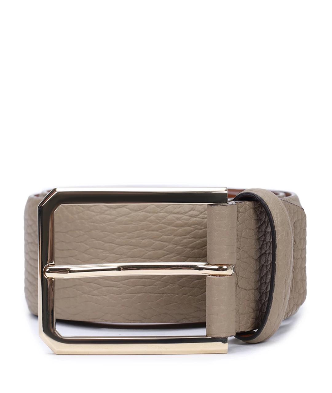 SANTONI Бежевый кожаный ремень, фото 1