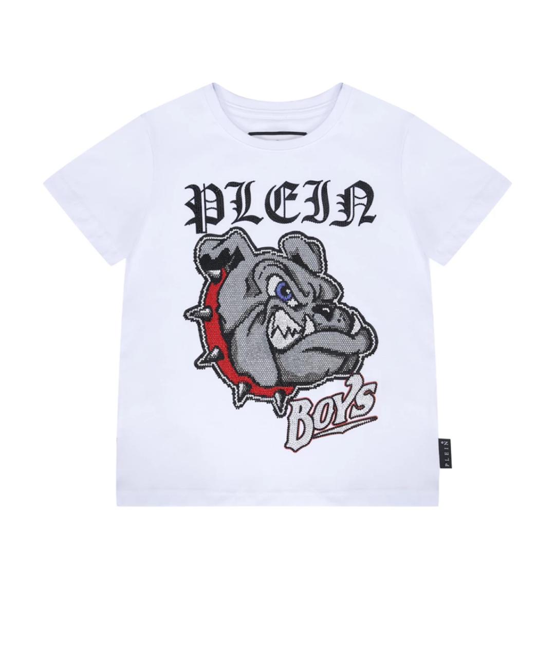 PHILIPP PLEIN Белая хлопковая детская футболка, фото 1