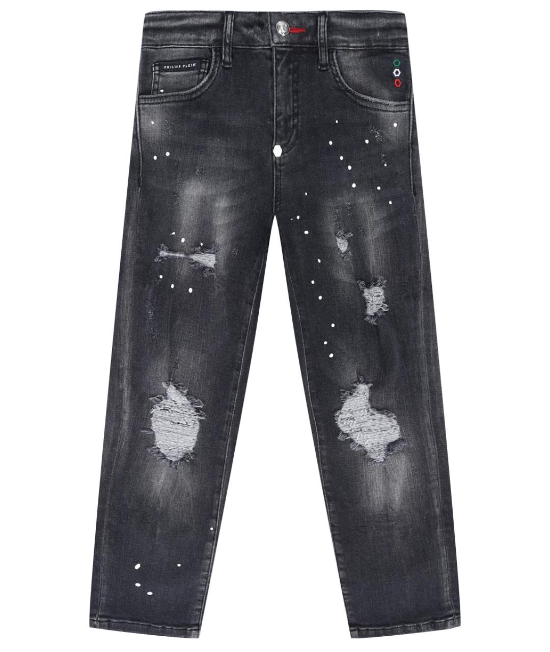 PHILIPP PLEIN Серые хлопковые детские джинсы, фото 1