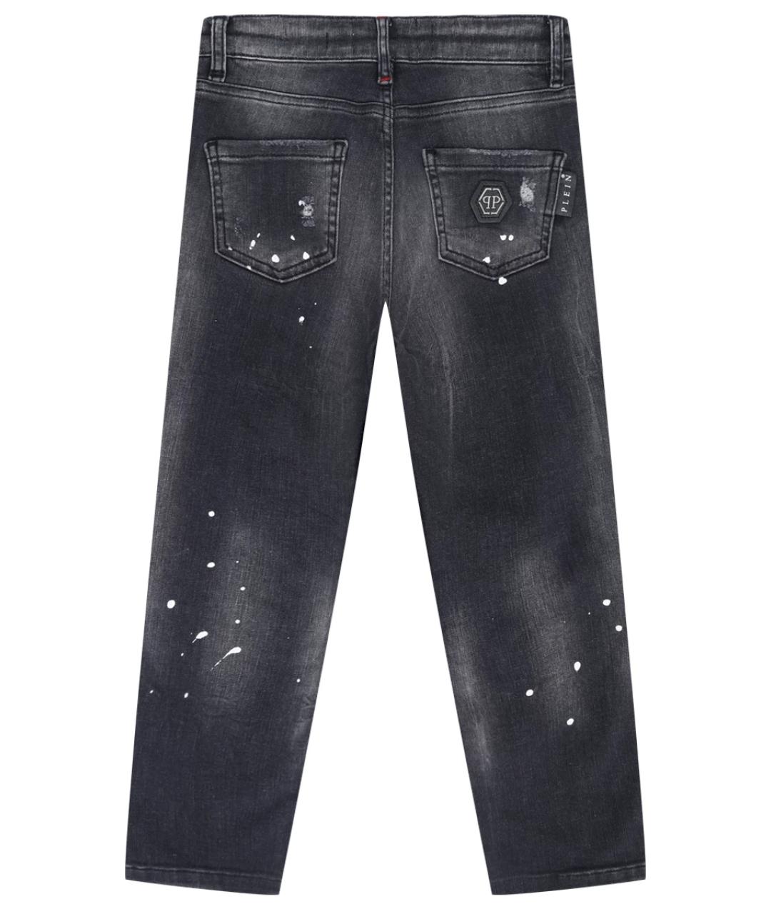 PHILIPP PLEIN Серые хлопковые детские джинсы, фото 2