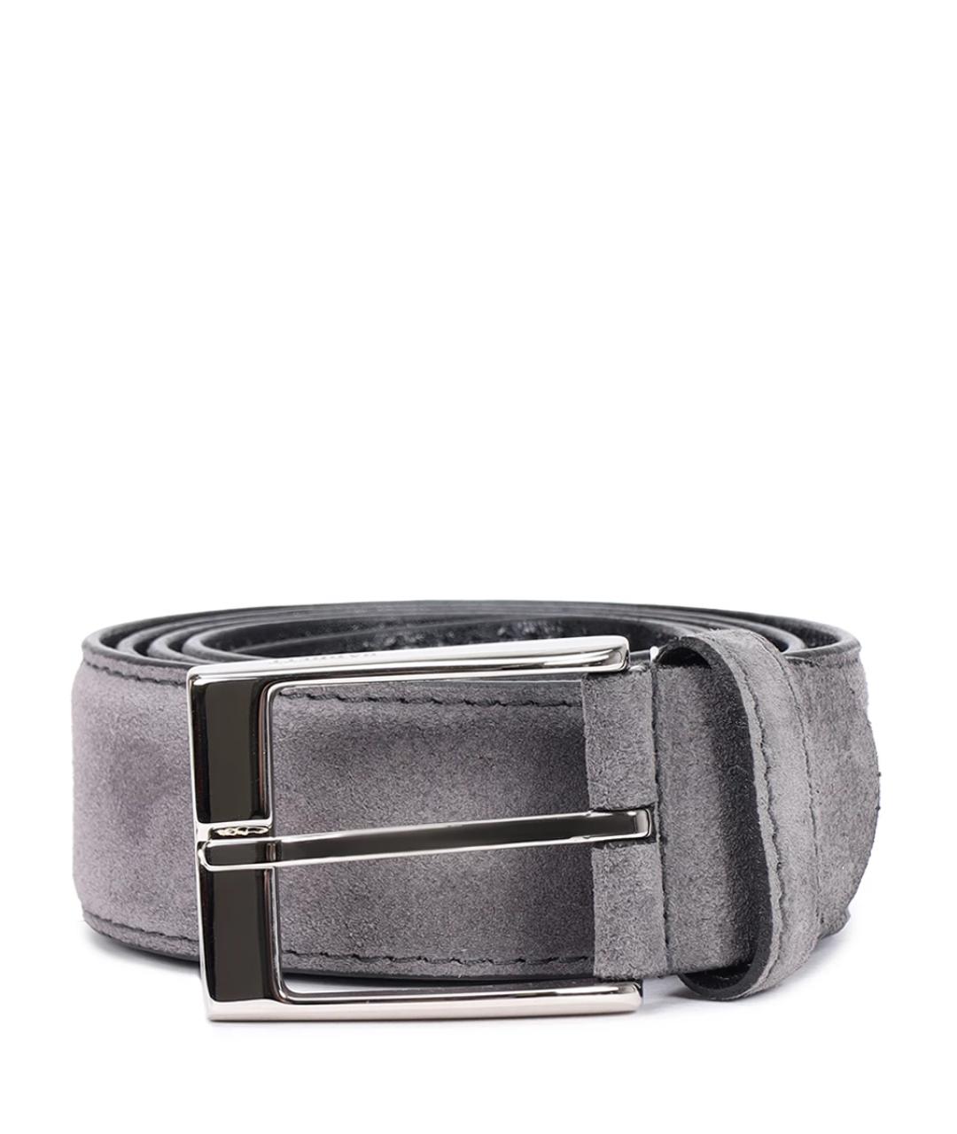BARRETT Серый замшевый ремень, фото 1