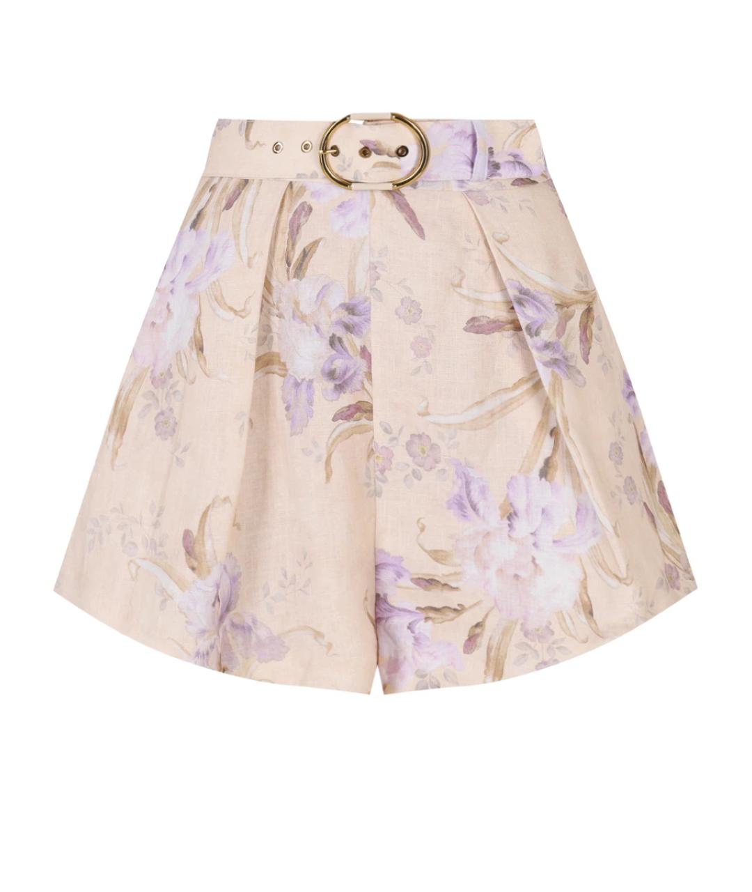 ZIMMERMANN Мульти льняные шорты, фото 1