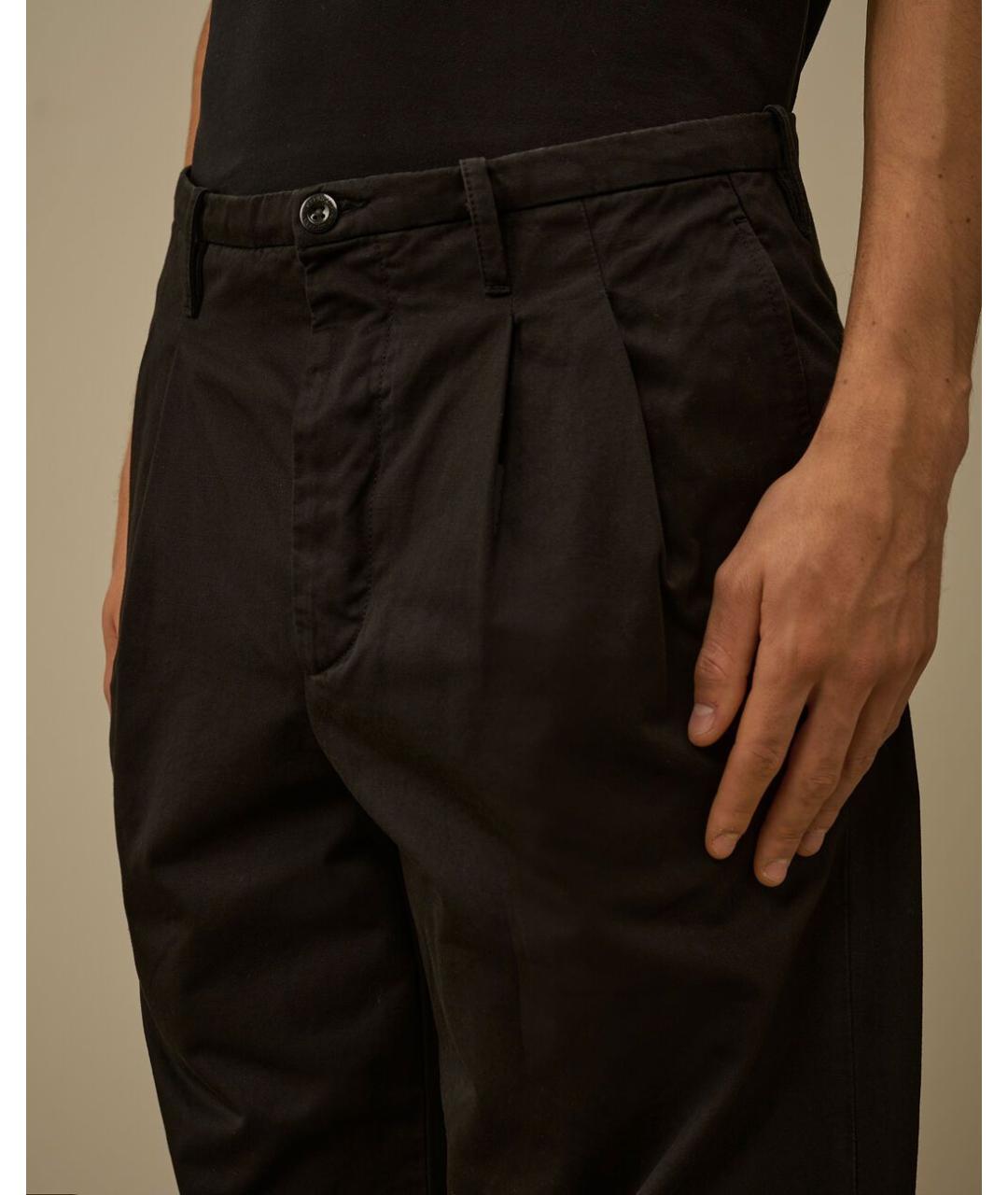 CP COMPANY Черные хлопковые повседневные брюки, фото 4