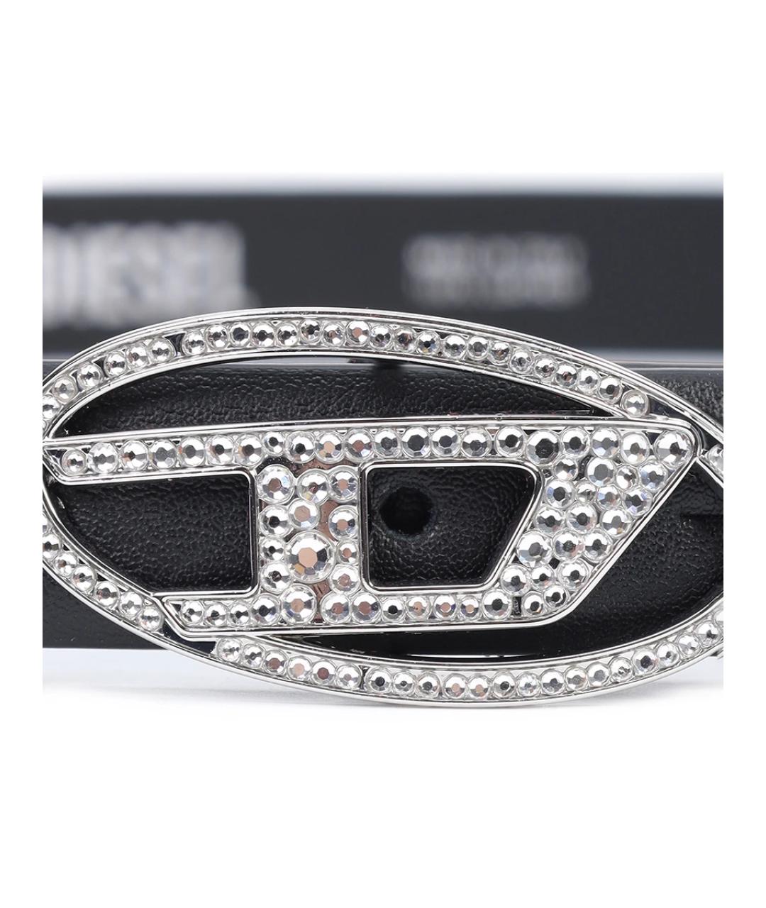 DIESEL Черный кожаный ремень, фото 3