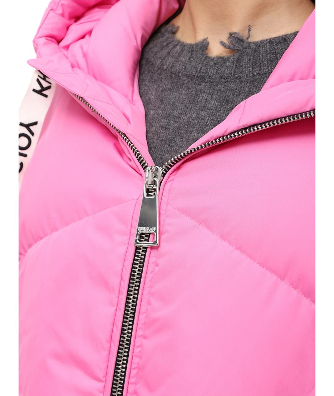 KHRISJOY Розовый полиэстеровый пуховик, фото 5