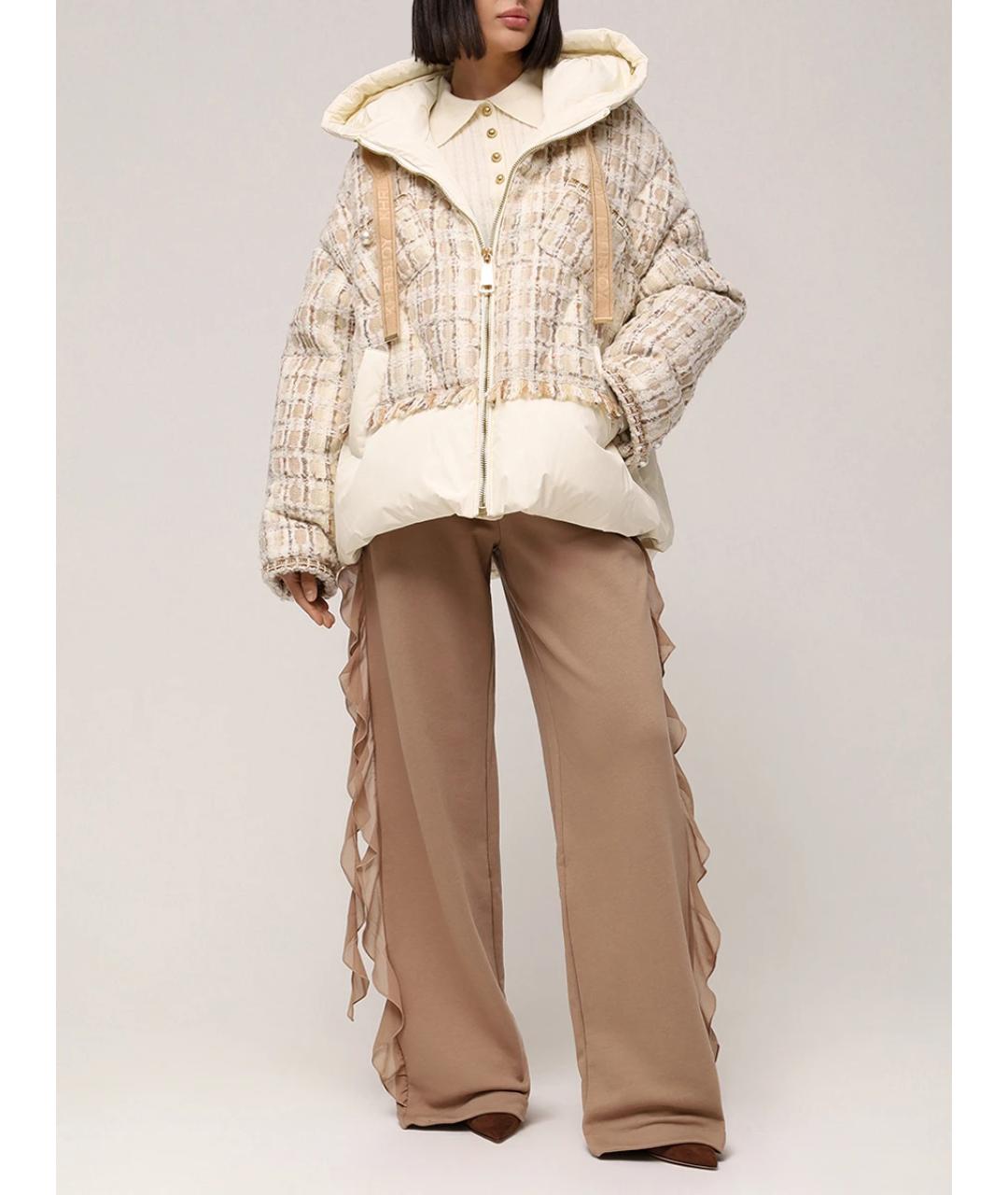 KHRISJOY Бежевый полиэстеровый пуховик, фото 2