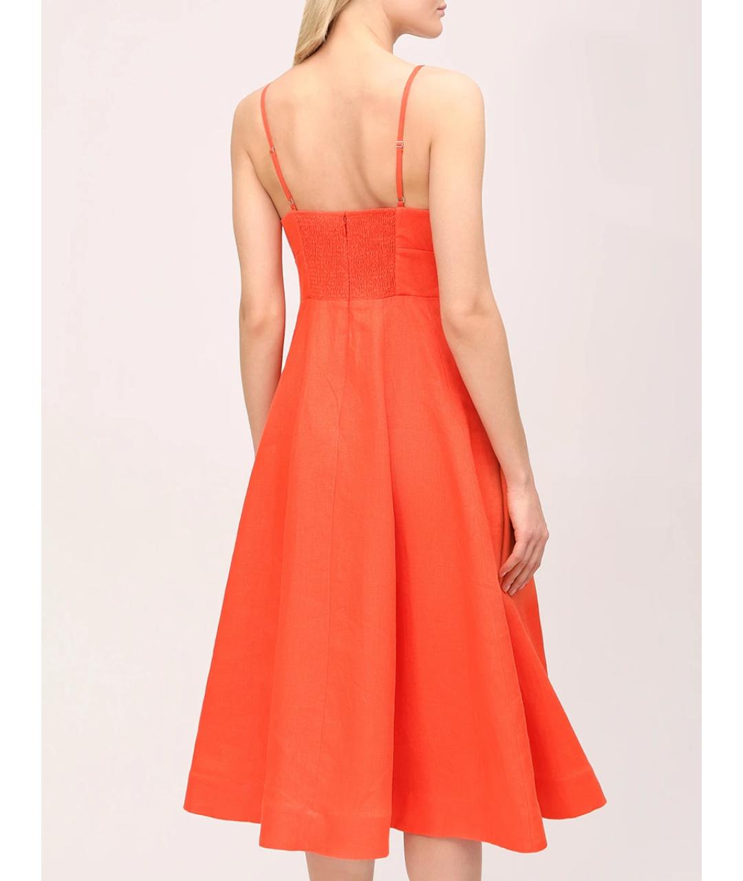 ZIMMERMANN Красный льняной сарафан, фото 3