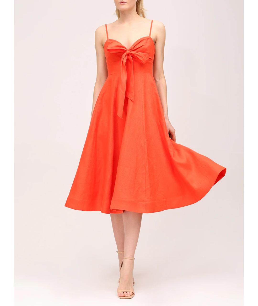 ZIMMERMANN Красный льняной сарафан, фото 2