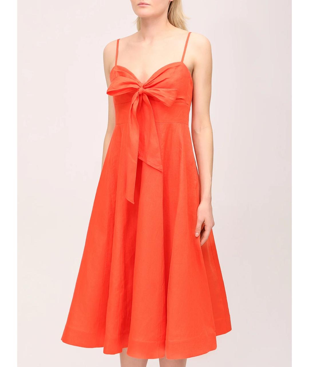 ZIMMERMANN Красный льняной сарафан, фото 4