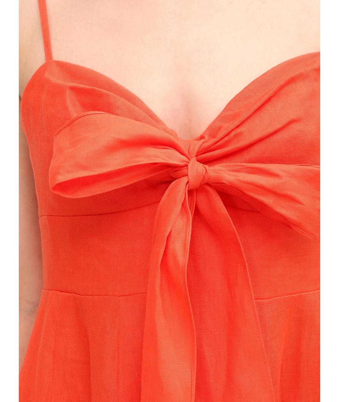 ZIMMERMANN Красный льняной сарафан, фото 5