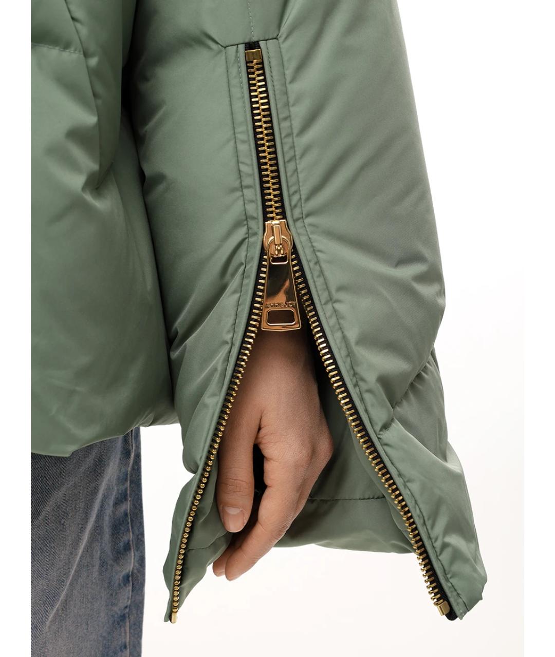 KHRISJOY Зеленый полиэстеровый пуховик, фото 5