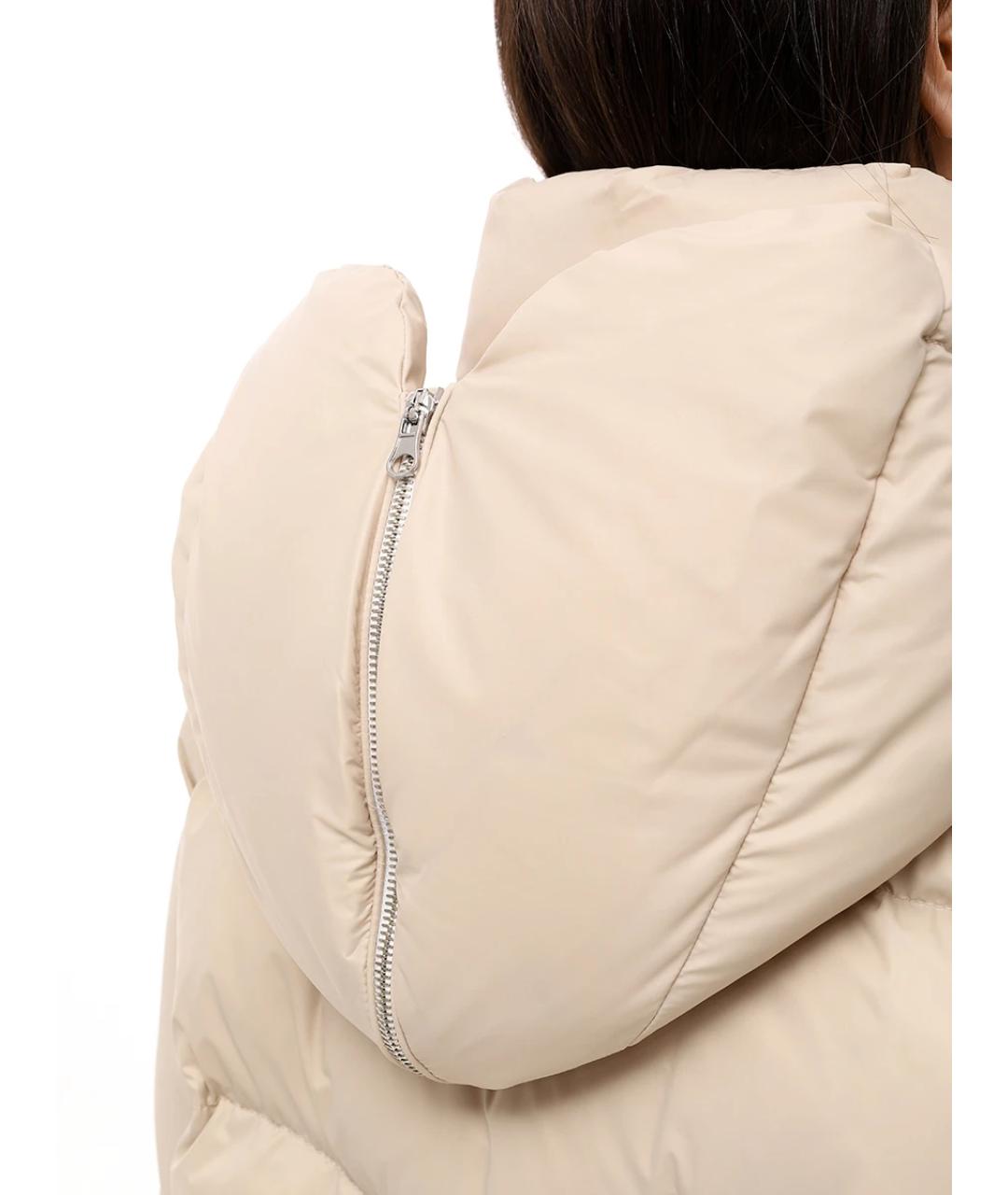 KHRISJOY Бежевый полиамидовый пуховик, фото 5