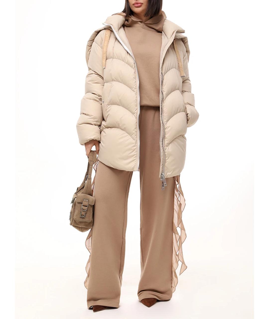 KHRISJOY Бежевый полиамидовый пуховик, фото 2