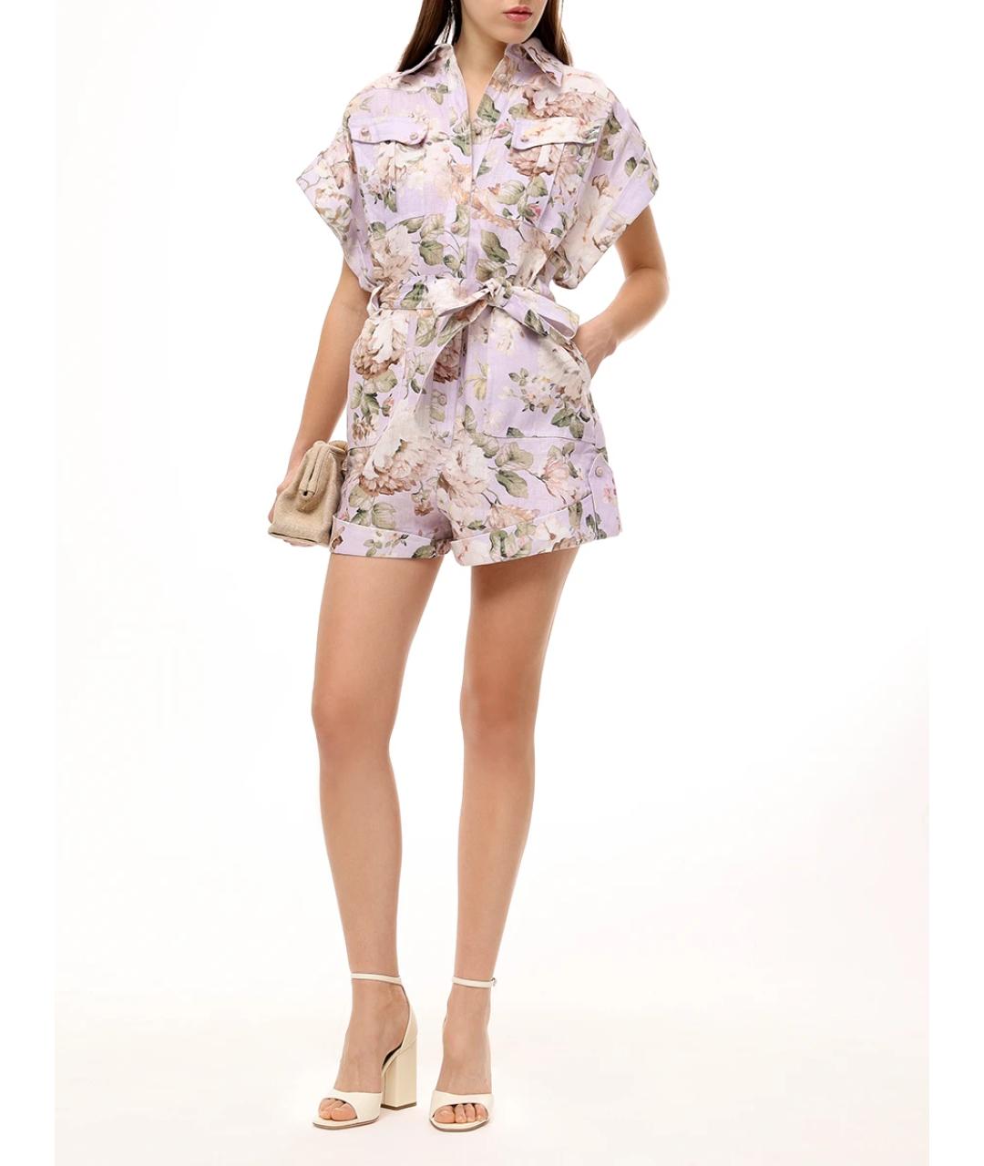 ZIMMERMANN Мульти льняной комбинезон, фото 2