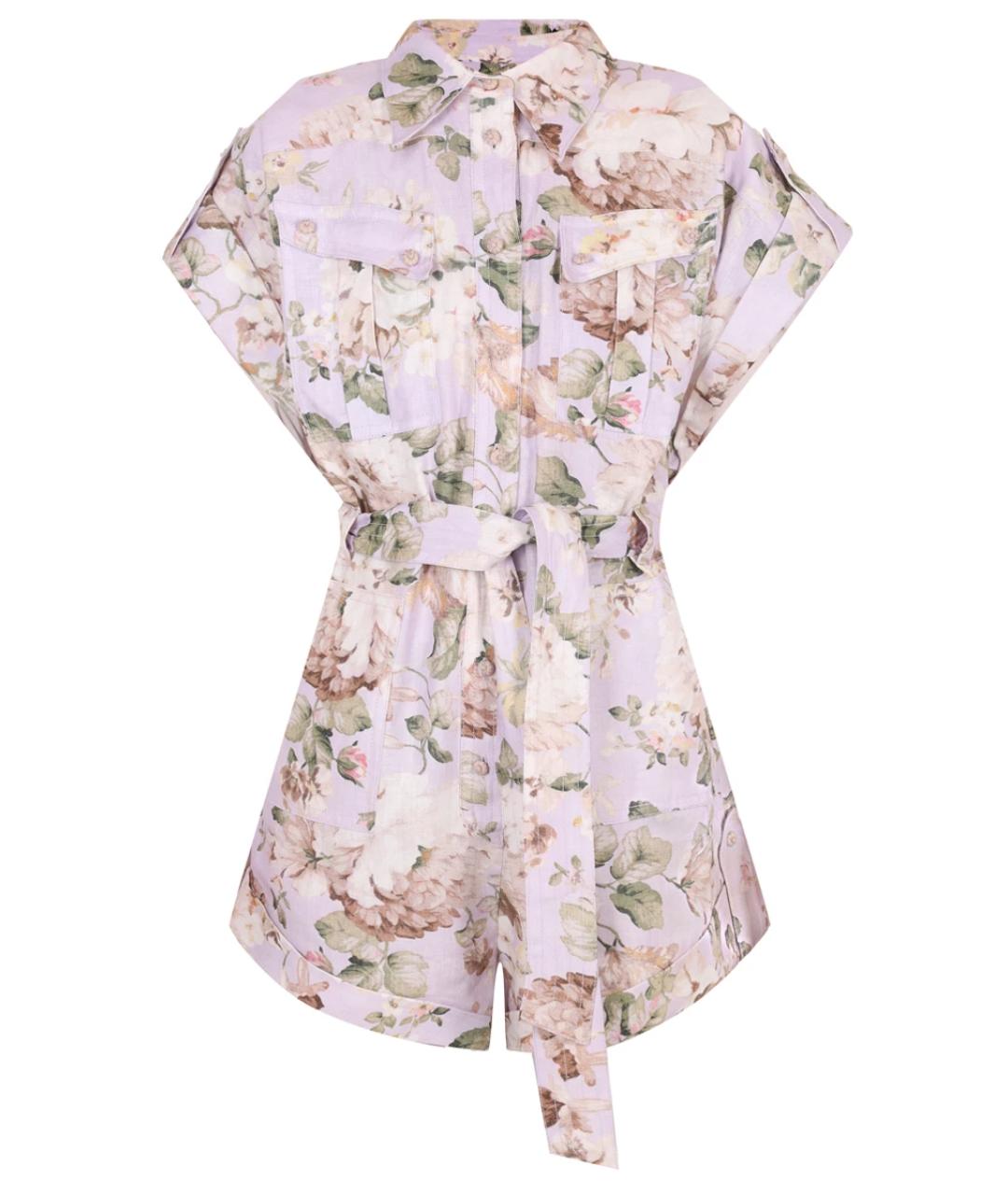 ZIMMERMANN Мульти льняной комбинезон, фото 1