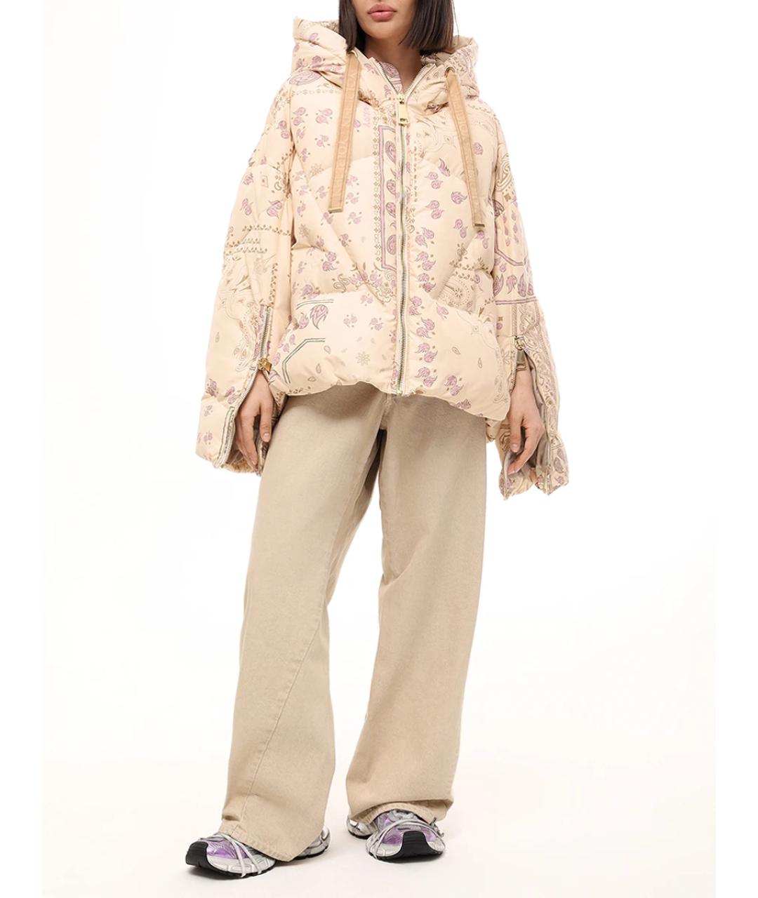 KHRISJOY Бежевый полиамидовый пуховик, фото 2