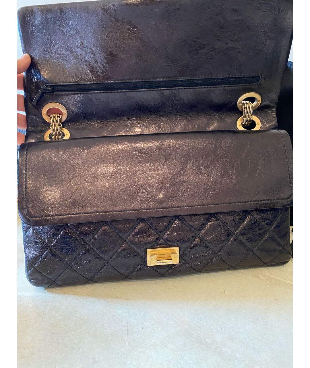 CHANEL PRE-OWNED Кожаная сумка тоут, фото 4