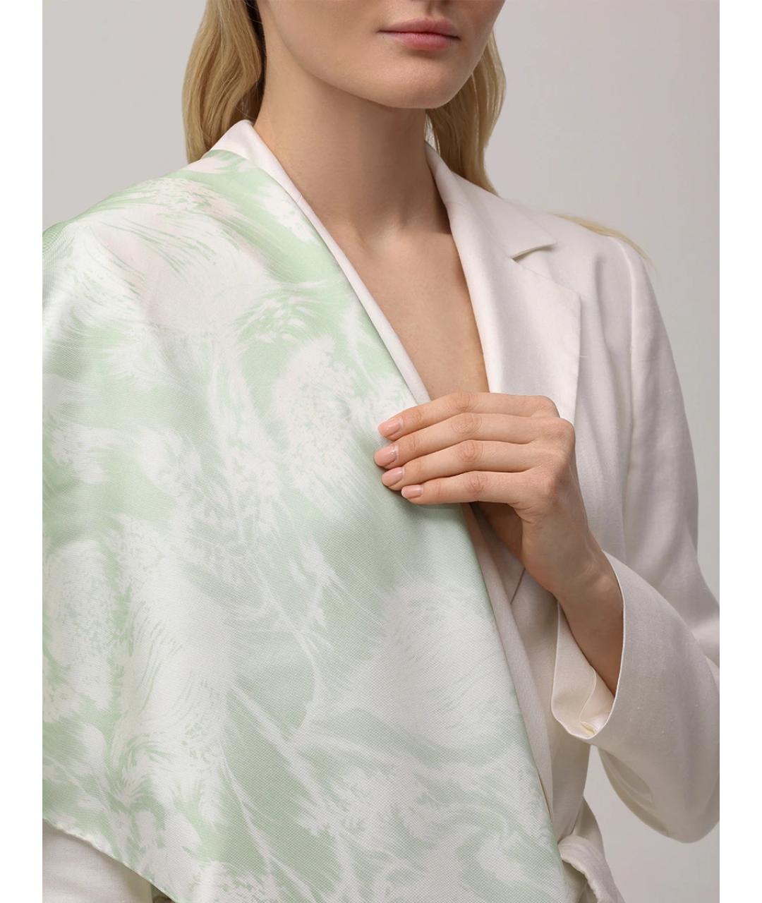 AGNONA Белый шелковый платок, фото 2