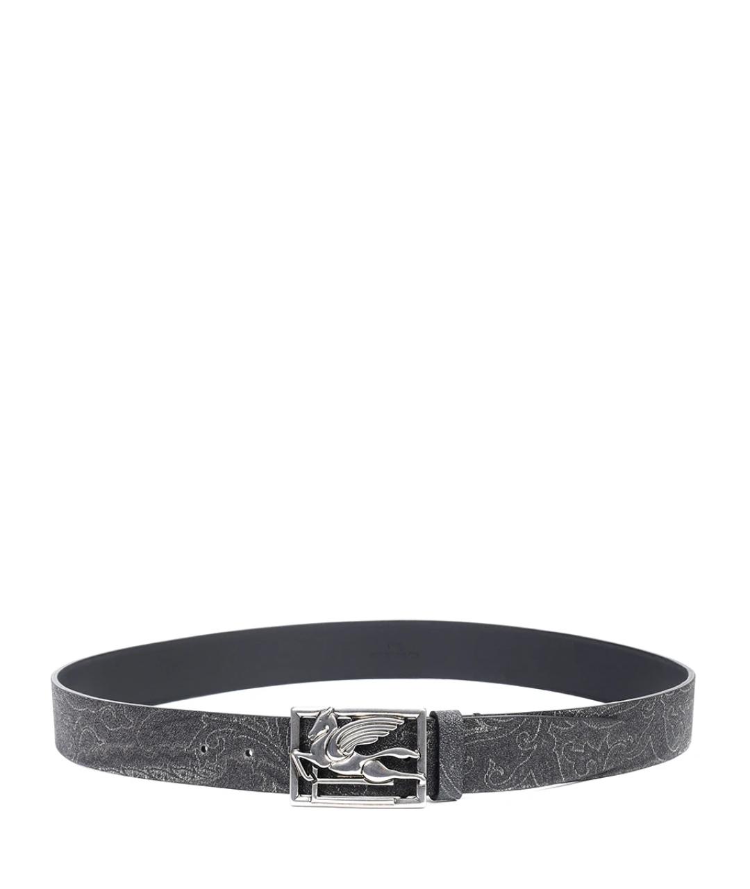 ETRO Черный кожаный ремень, фото 1