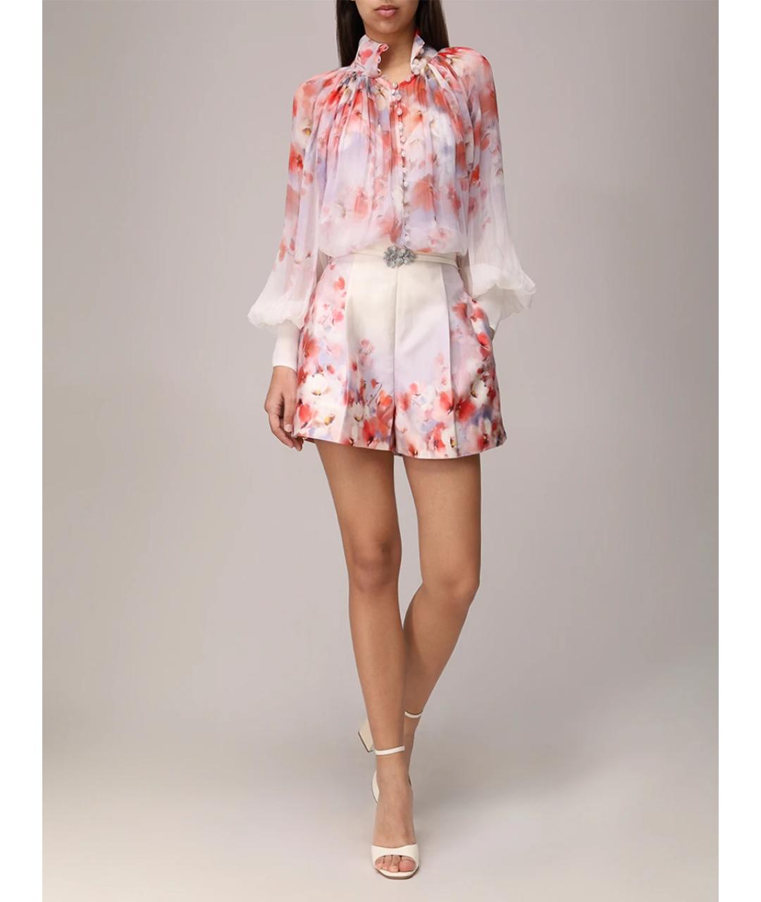 ZIMMERMANN Мульти шелковые шорты, фото 2