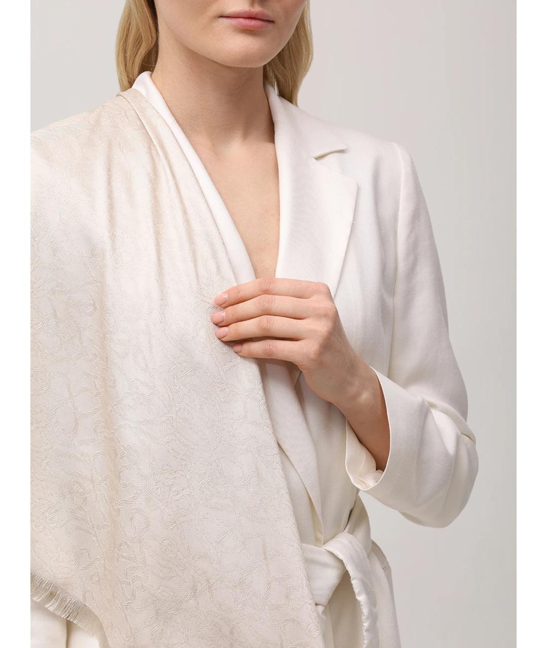 AGNONA Бежевый шарф, фото 2