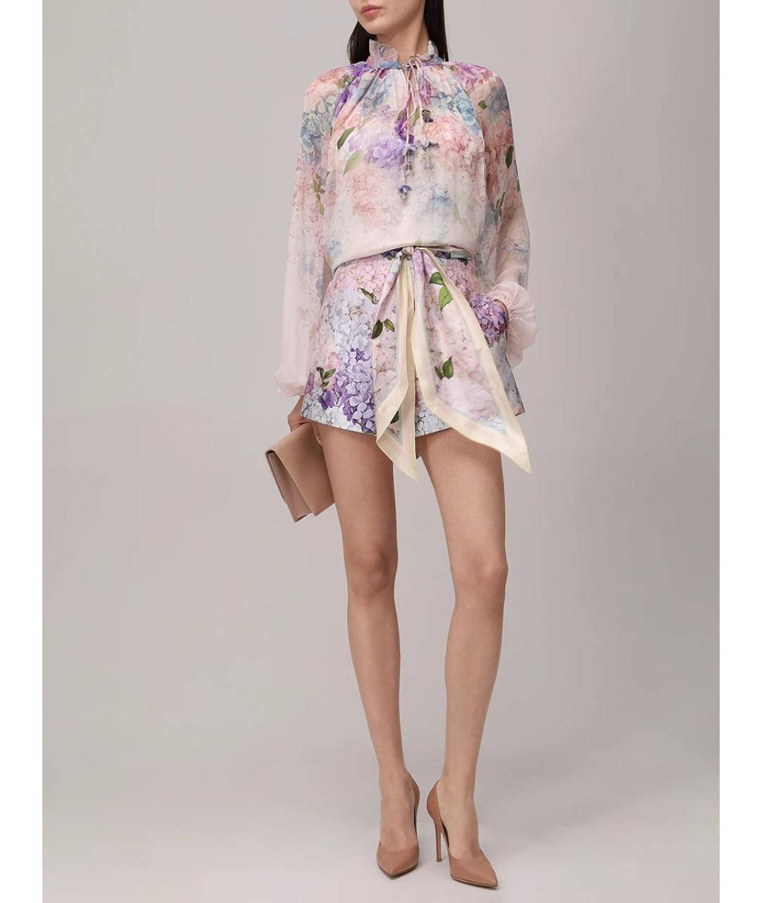 ZIMMERMANN Мульти шелковые шорты, фото 2