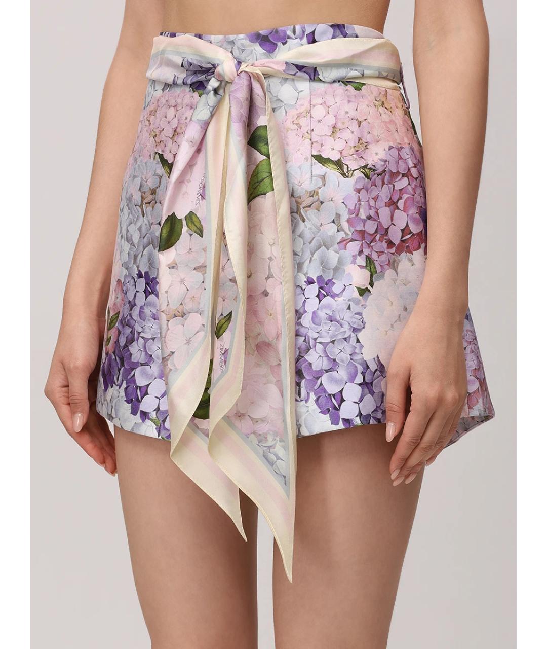 ZIMMERMANN Мульти шелковые шорты, фото 4