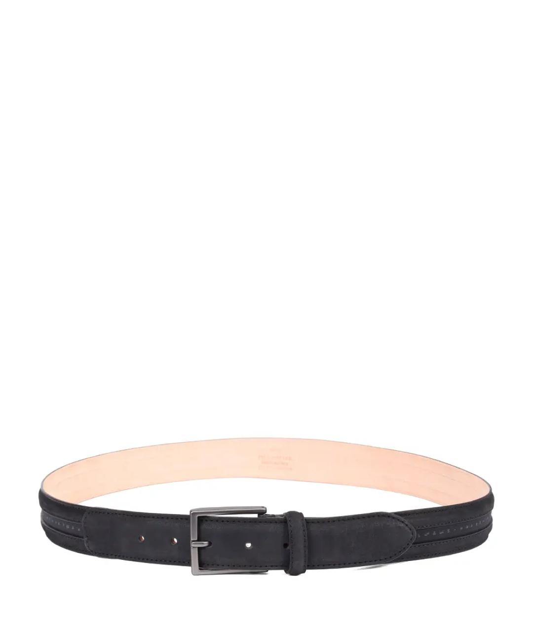 PAUL & SHARK Черный кожаный ремень, фото 2