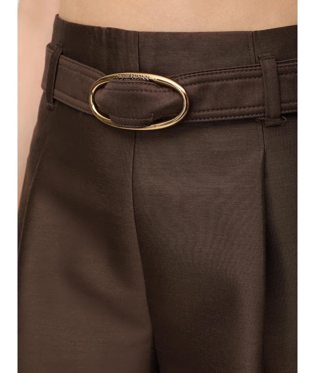 ZIMMERMANN Коричневые шерстяные шорты, фото 5