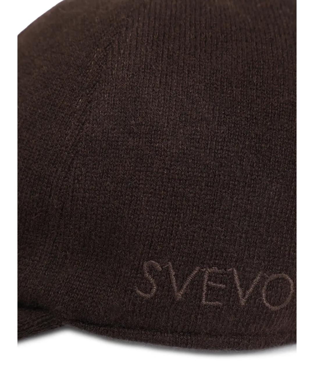 SVEVO Коричневая кашемировая кепка/бейсболка, фото 3