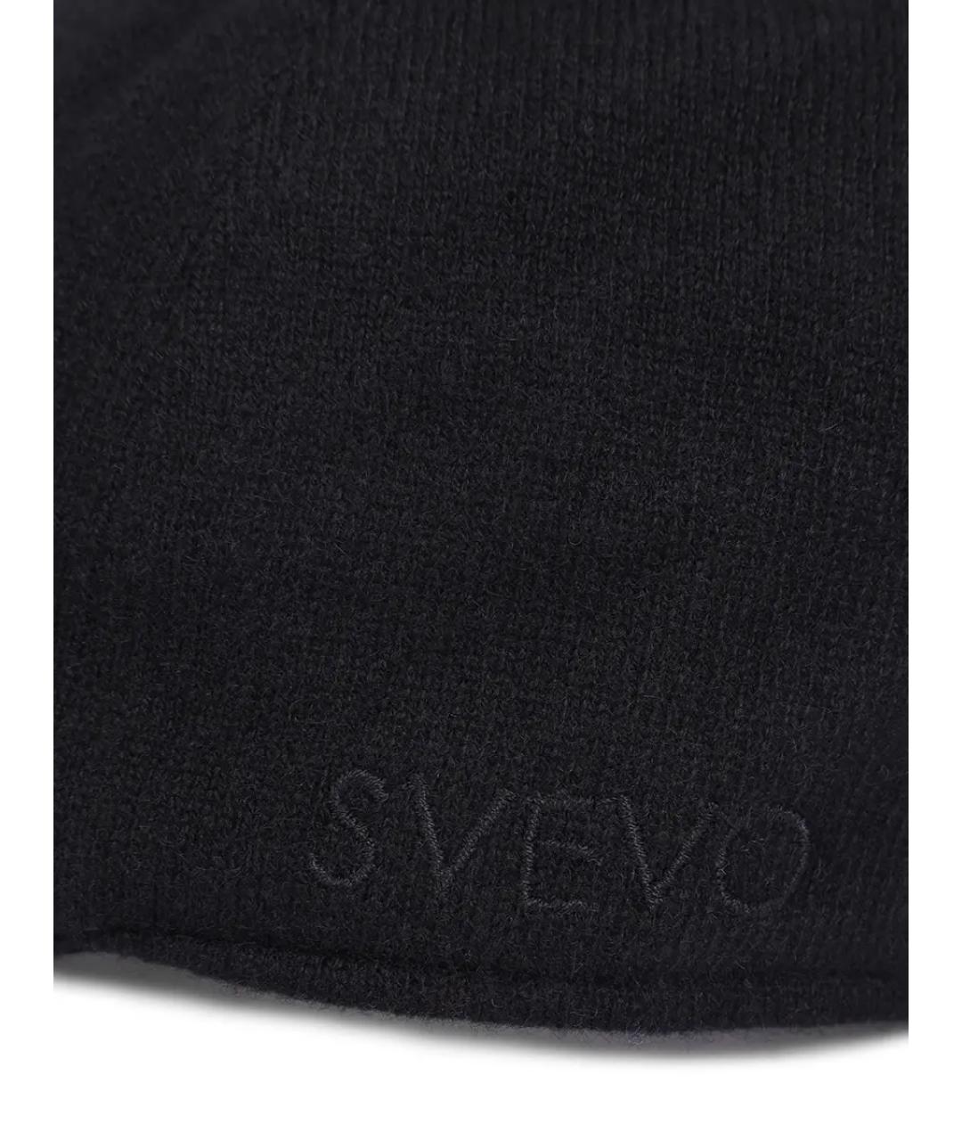 SVEVO Черная кашемировая кепка/бейсболка, фото 3