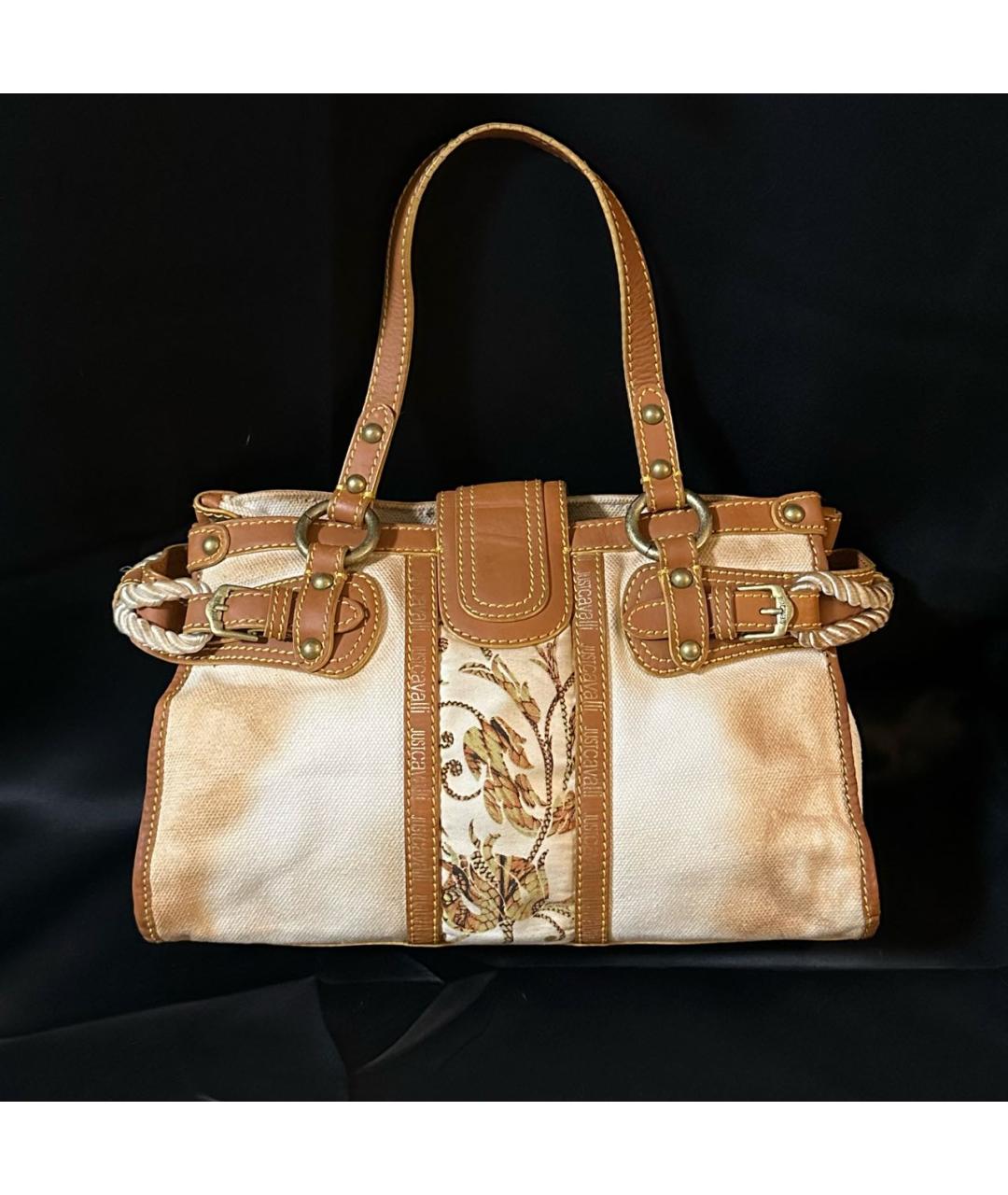 ROBERTO CAVALLI Коричневая сумка с короткими ручками, фото 3