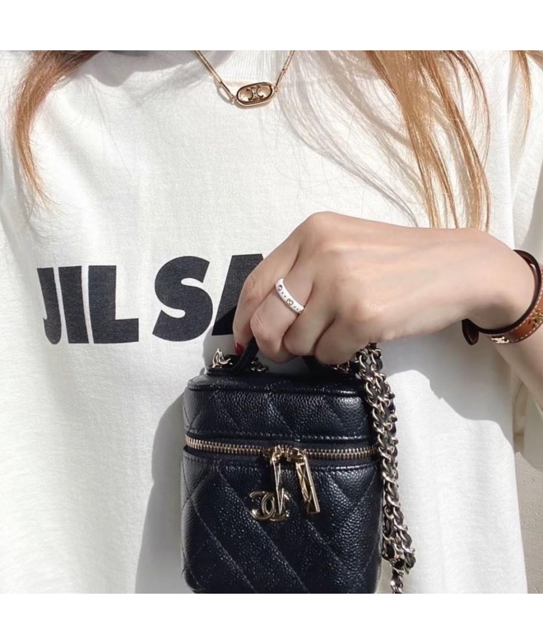 CHANEL Черная кожаная сумка через плечо, фото 7