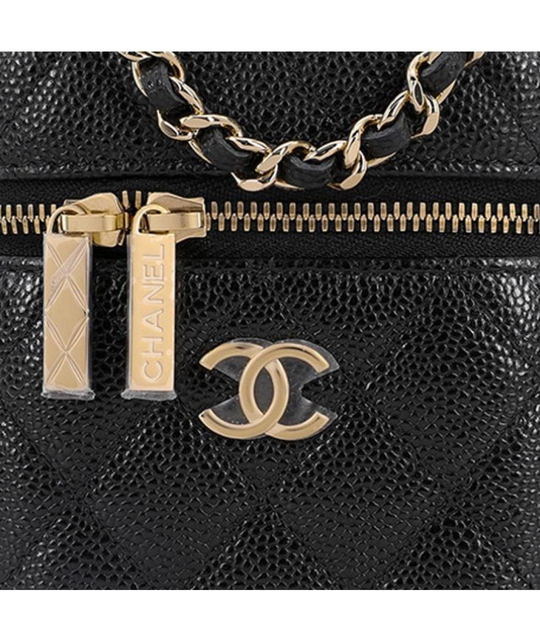 CHANEL Черная кожаная сумка через плечо, фото 4