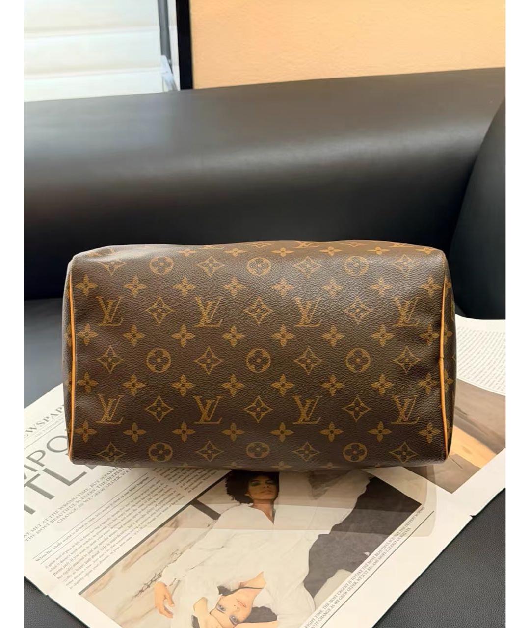 LOUIS VUITTON Коричневая сумка с короткими ручками, фото 7
