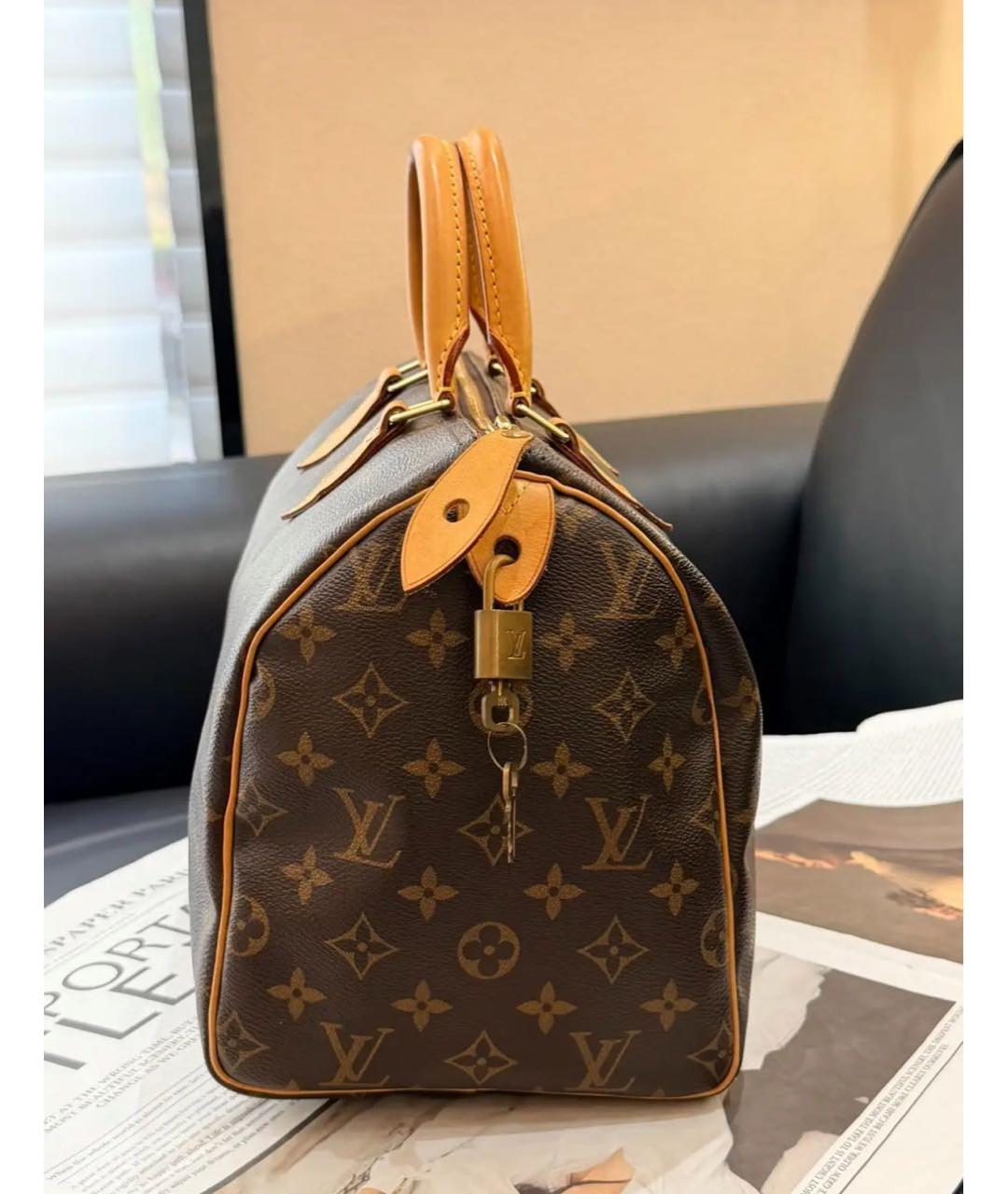 LOUIS VUITTON Коричневая сумка с короткими ручками, фото 6