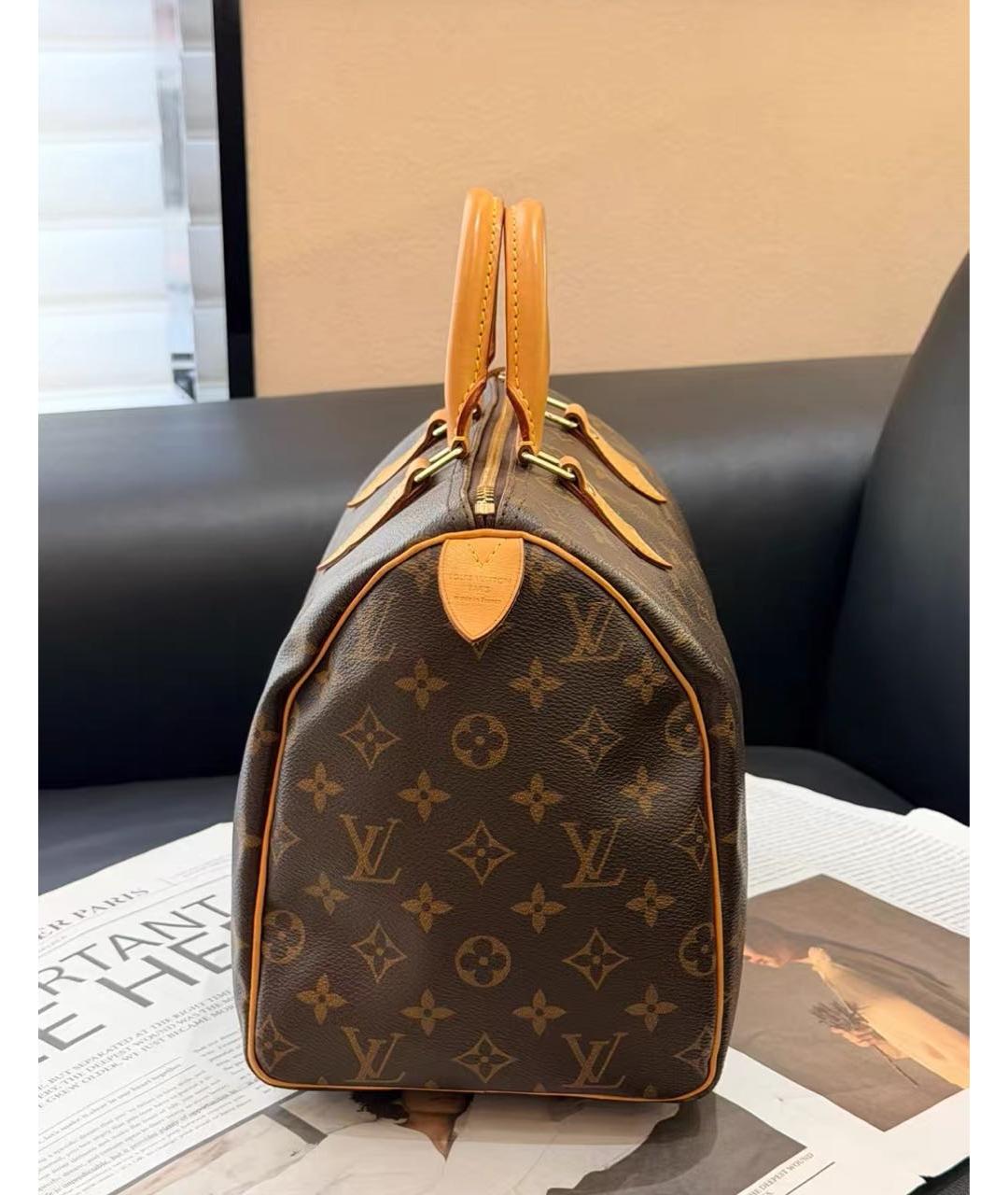 LOUIS VUITTON Коричневая сумка с короткими ручками, фото 5