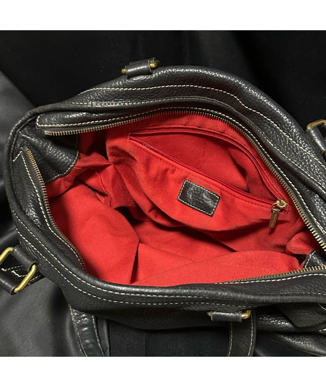 DOLCE&GABBANA Черная кожаная сумка с короткими ручками, фото 8