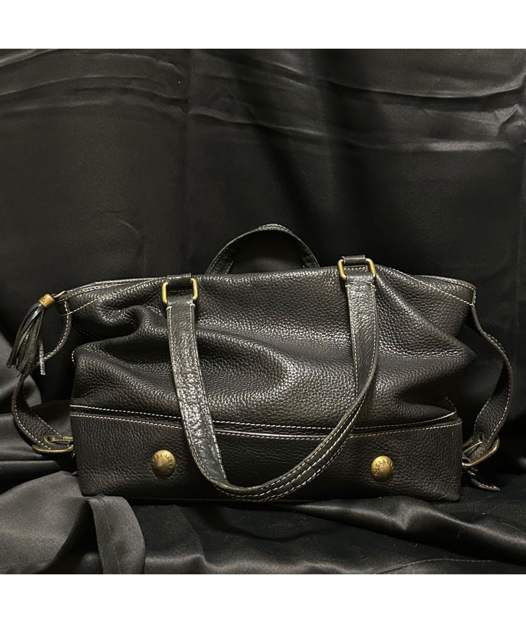 DOLCE&GABBANA Черная кожаная сумка с короткими ручками, фото 4