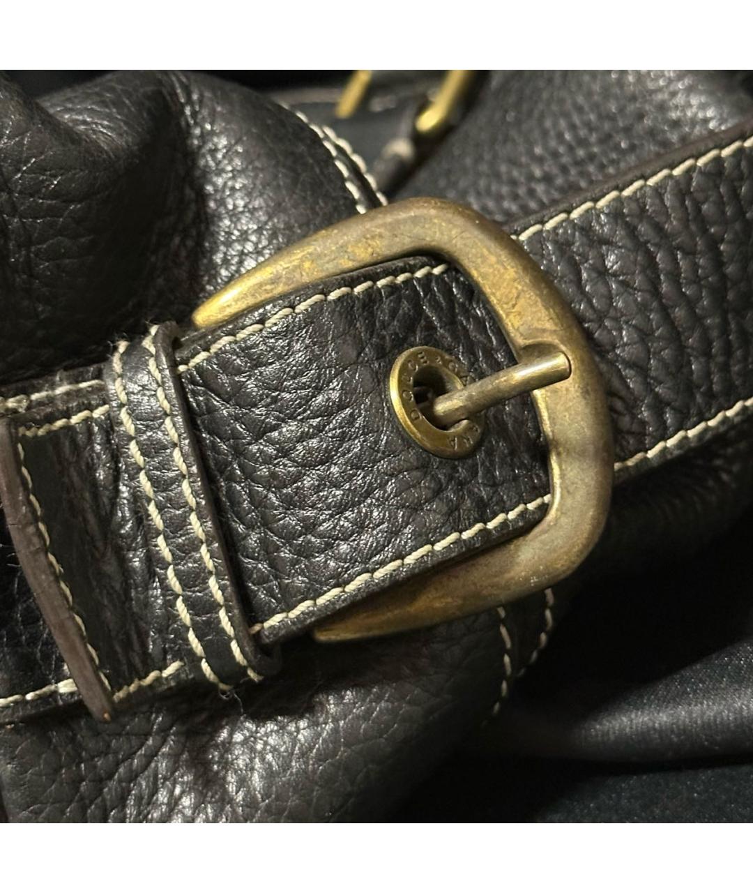 DOLCE&GABBANA Черная кожаная сумка с короткими ручками, фото 7