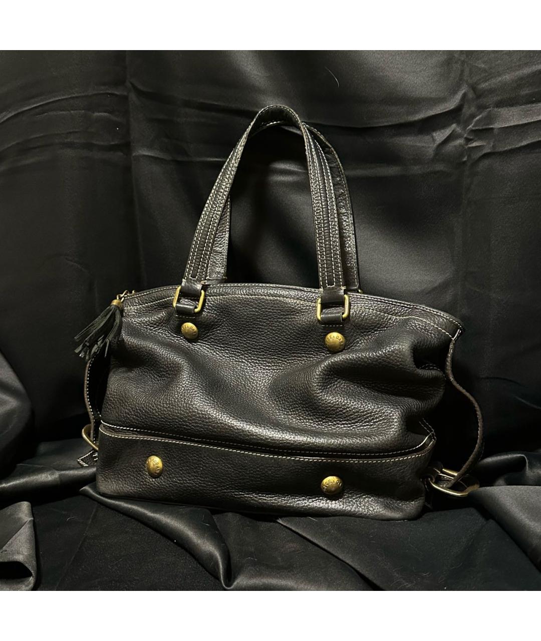 DOLCE&GABBANA Черная кожаная сумка с короткими ручками, фото 9