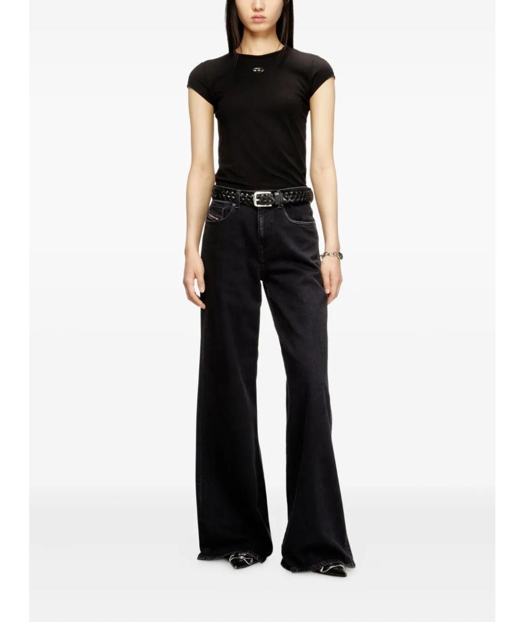 DIESEL Черная хлопковая футболка, фото 2