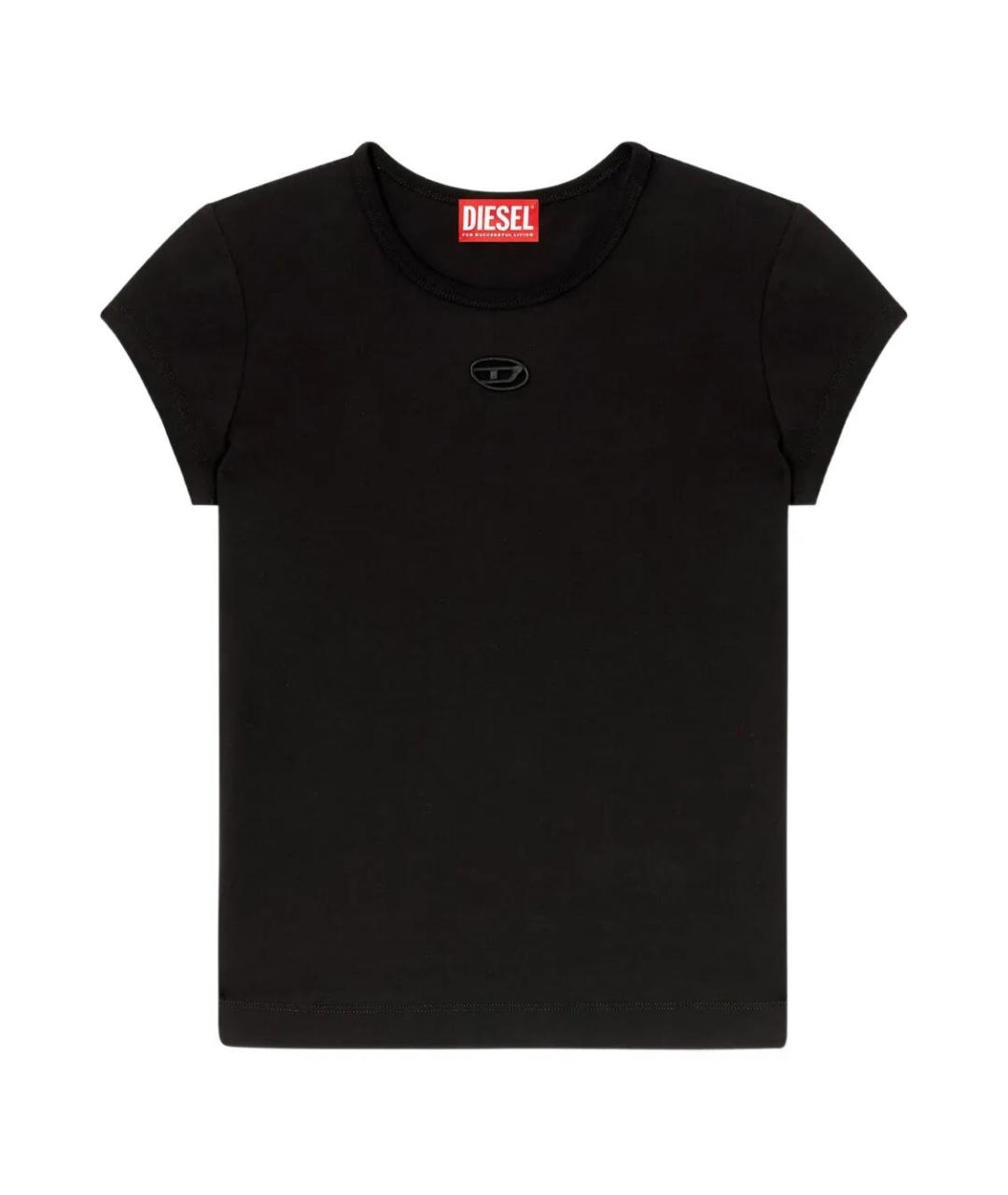 DIESEL Черная хлопковая футболка, фото 1