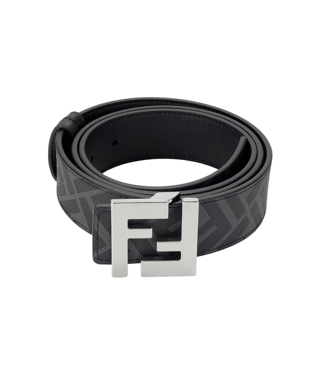 FENDI Черный кожаный ремень, фото 2