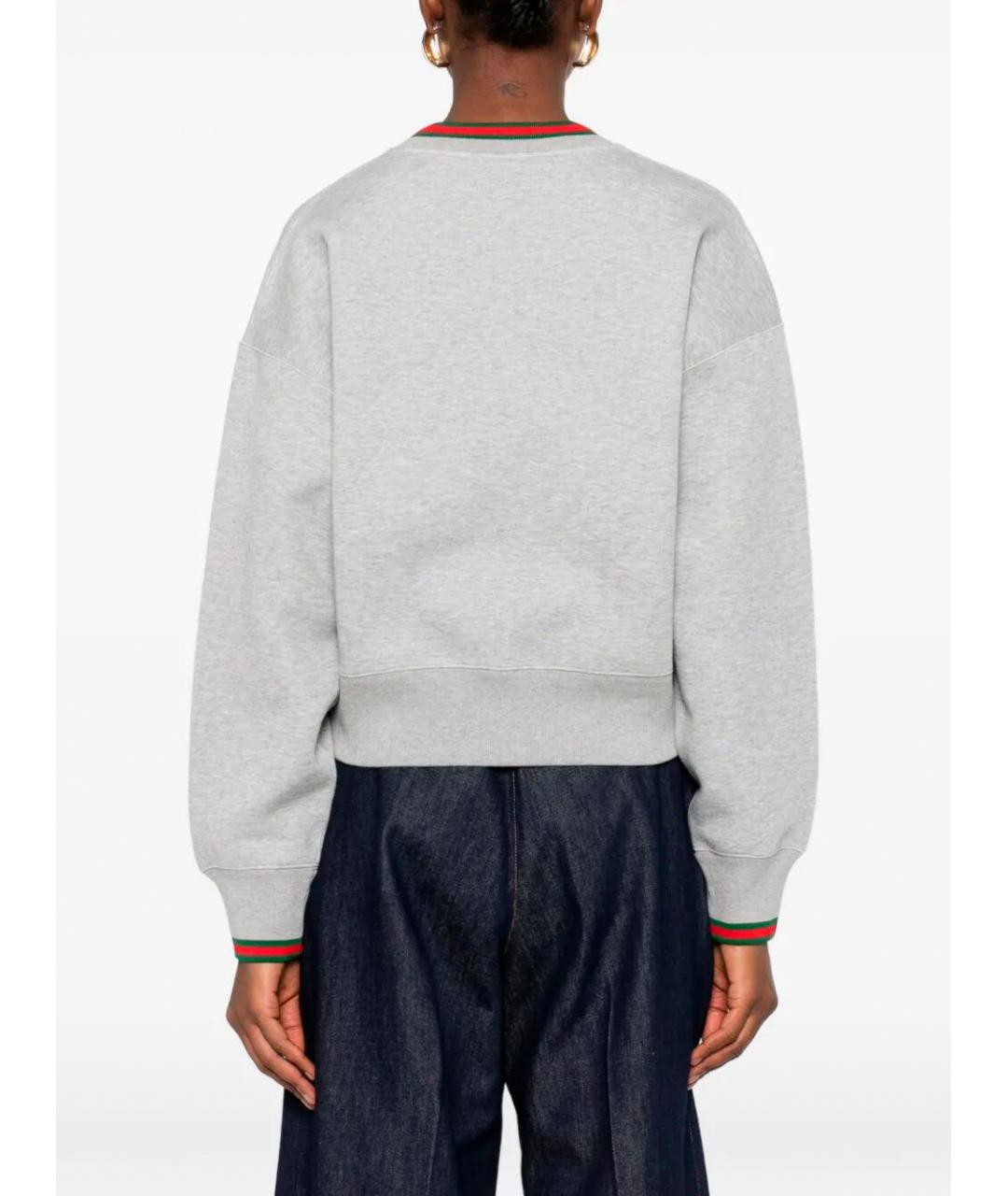 GUCCI Серый хлопковый джемпер / свитер, фото 5
