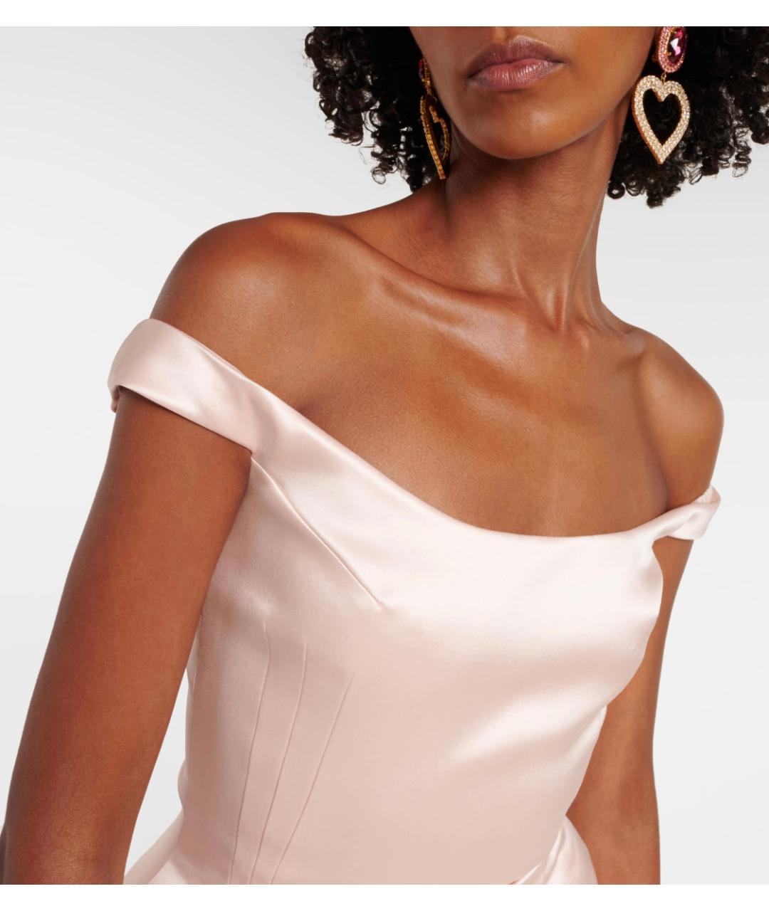 MAGDA BUTRYM Розовое шелковое коктейльное платье, фото 7