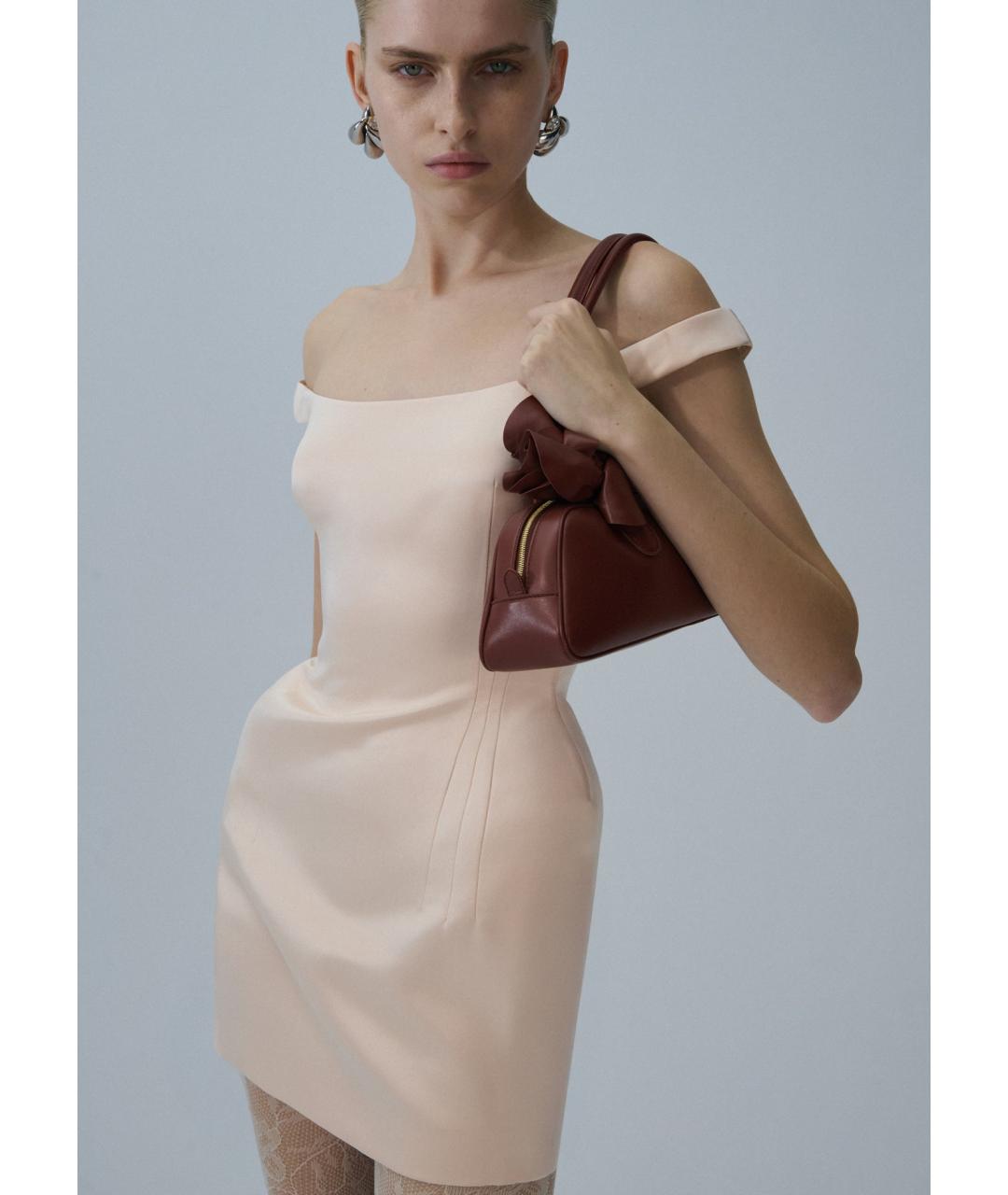 MAGDA BUTRYM Розовое шелковое коктейльное платье, фото 3