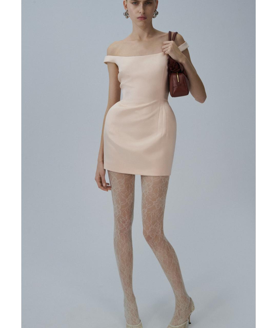 MAGDA BUTRYM Розовое шелковое коктейльное платье, фото 4